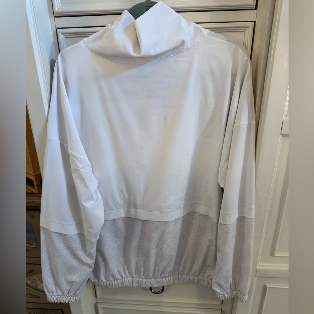Athleta White and Gray Pullover Jacket